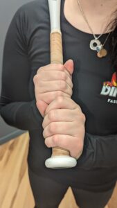 bat with knuckles aligned